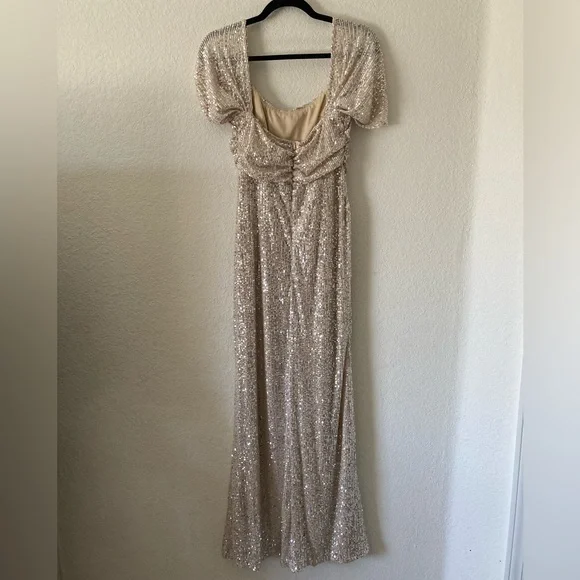 Hello Molly Daphne Maxi Sequin Dress in Beige - Picture 5 of 8